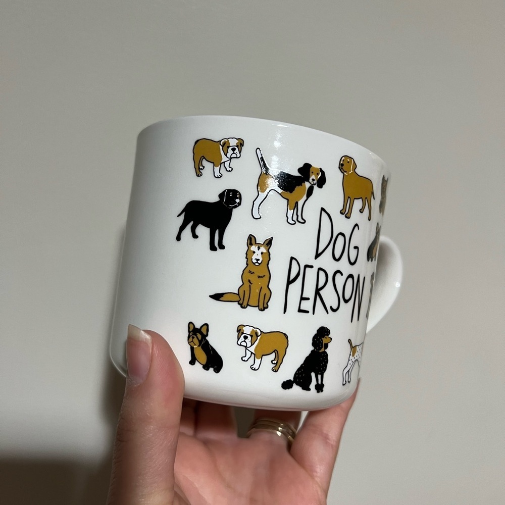 Sale! Charming Dog Person Mug - White and Brown - Picture 4 of 5